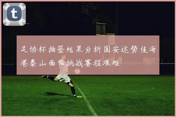足协杯抽签结果分析国安运势佳海港泰山面临挑战赛程艰难